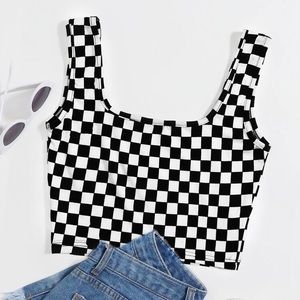 Checkered crop top